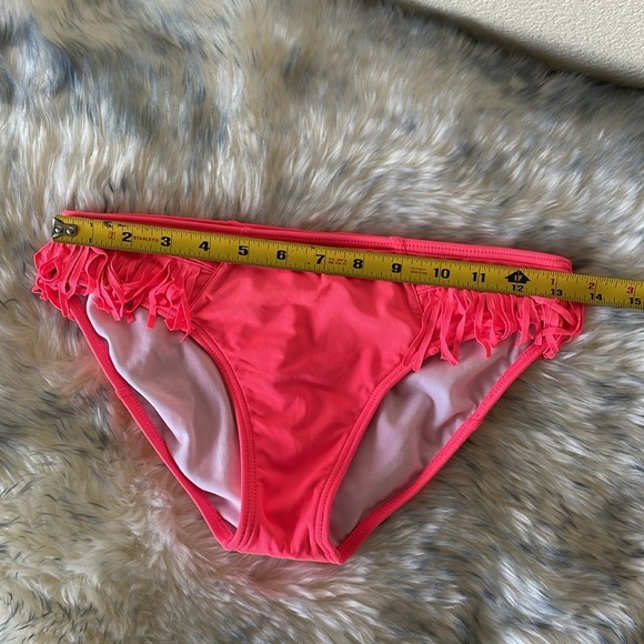 Billabong Coral Pink Fringe Bikini Bottoms Size 14 Swimwear Surf Beach Pool - Picture 5 of 10